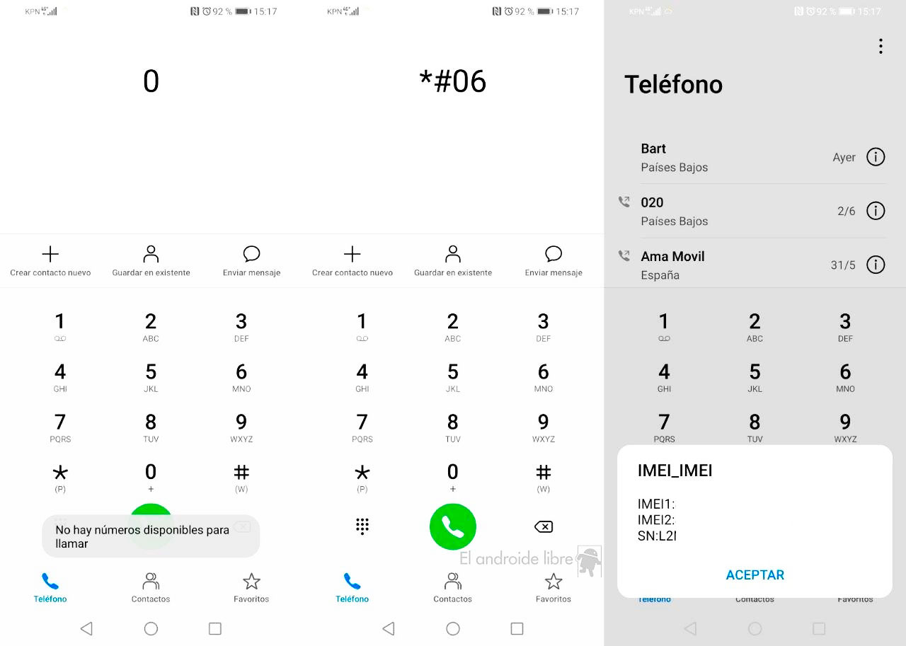 IMEI de los celulares Huawei Peru