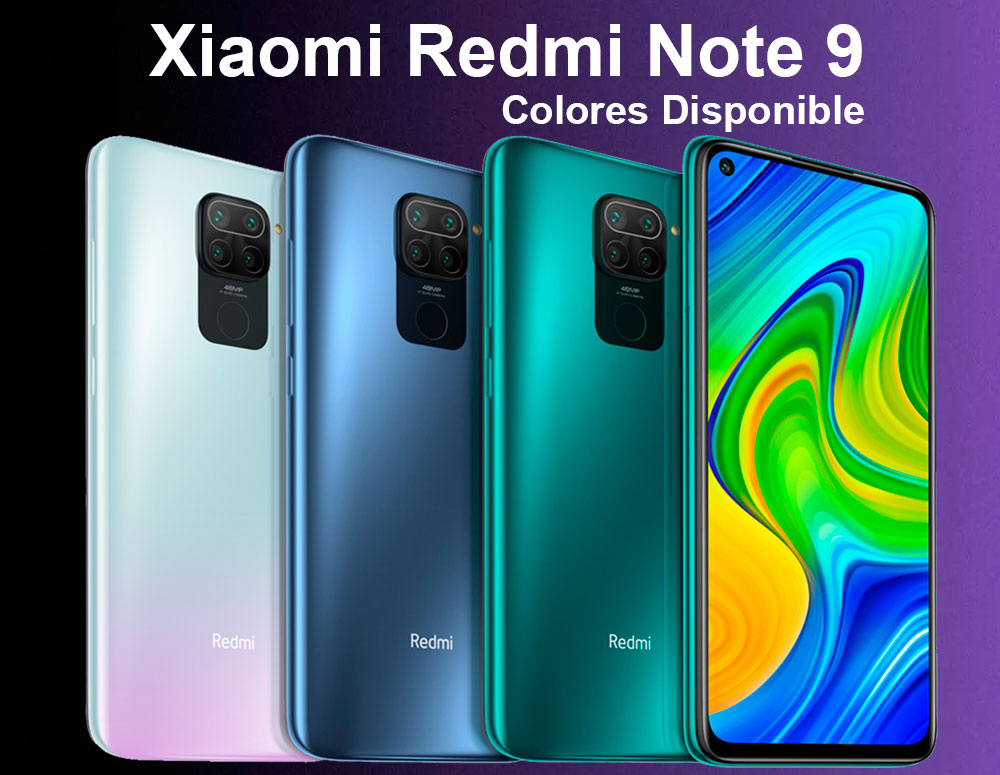 Redmi Note 9 Colores disponibles