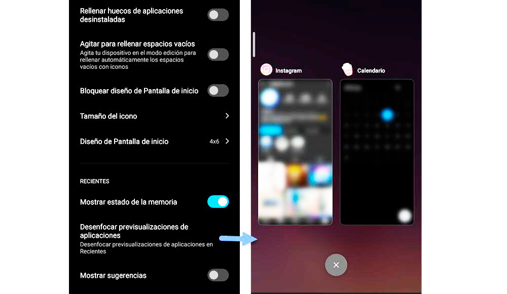 Redmi Note 9 y 9Pro Desenfoca apps