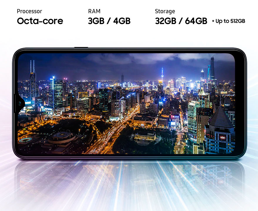 Samsung A20s procesador y almacenamiento